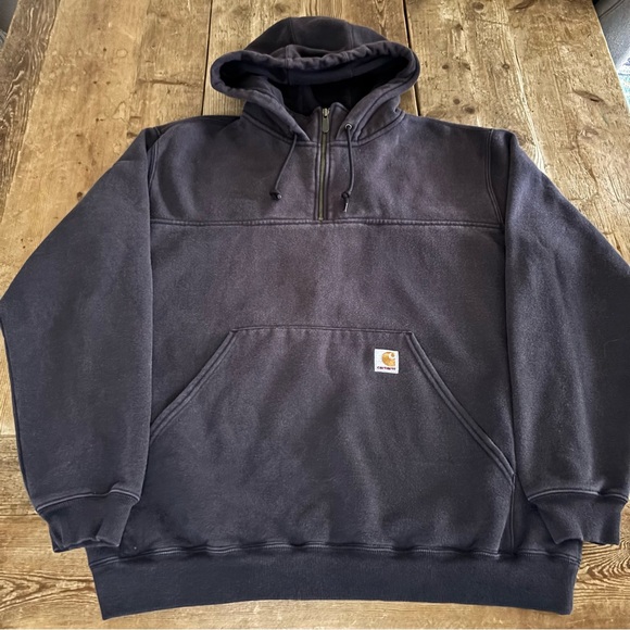 Vintage Y2K Carhartt K217 Heavyweight Zip Hoodie Sweatshirt 
Men's Large - Picture 2 of 10